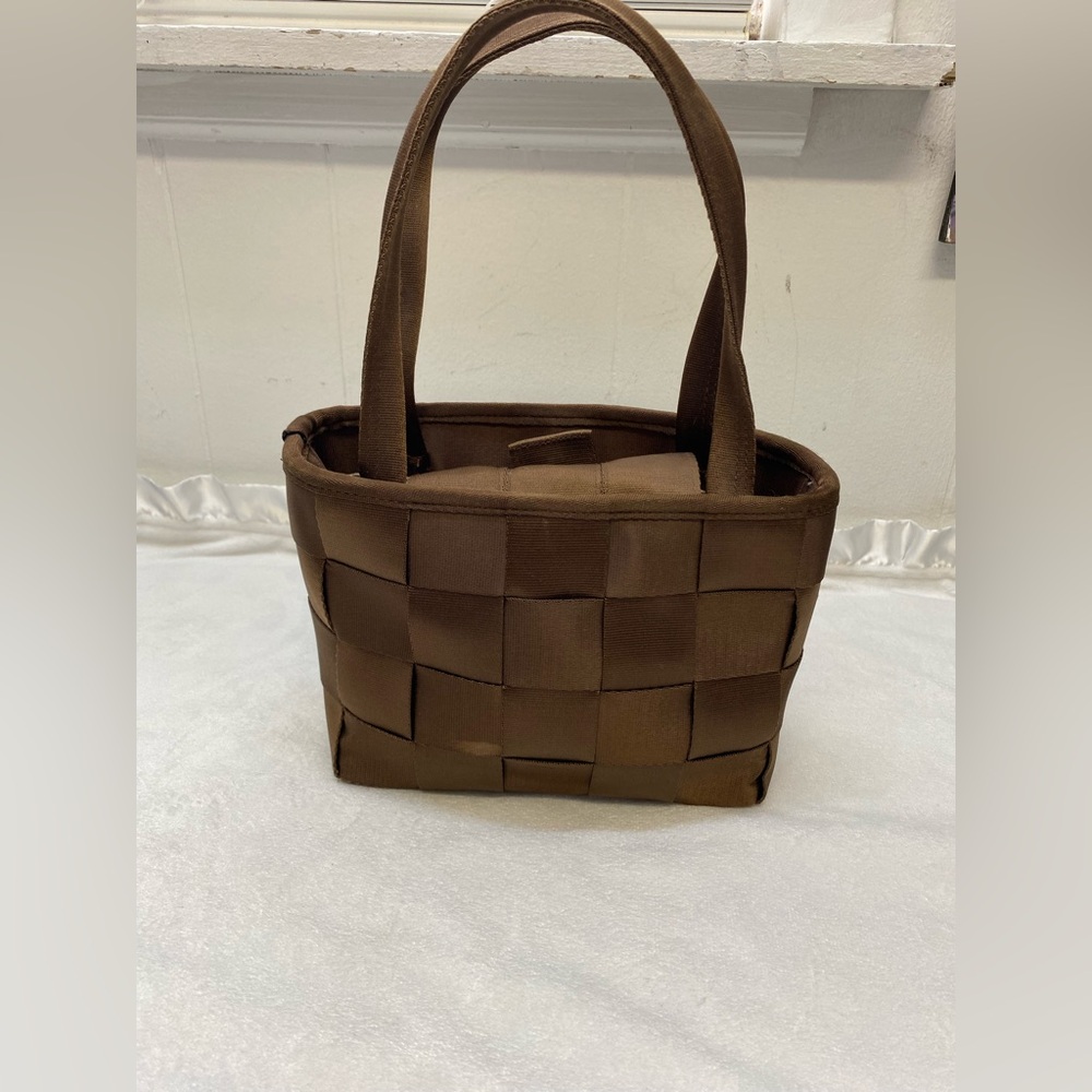 Women’s Seatbelt Bag Handbag Purse Snap Close with Double Handles Brown small - Picture 1 of 8